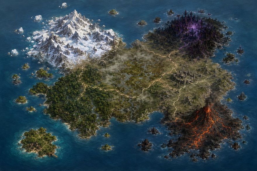 The world map of Aden